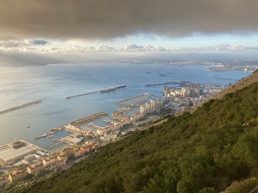 Gibraltar city viewed from the Rock