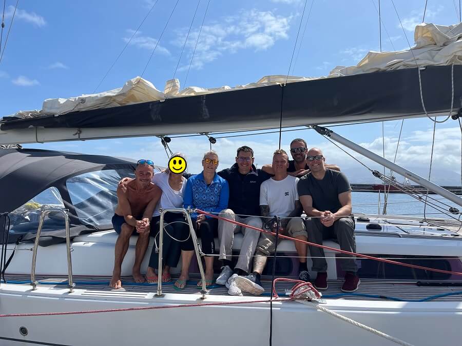 Leg 1: Lou - UK, Miguel - Spain, Gernot - Austria, Michael - UK, Jonathan - US, Patricia - New Zealand