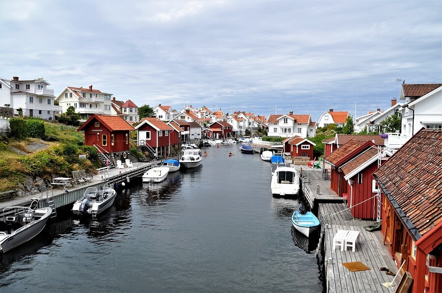 Typical town in Sweden's West Coast near Göteborg