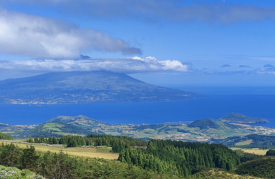 Faial island with a stunning view over Pico